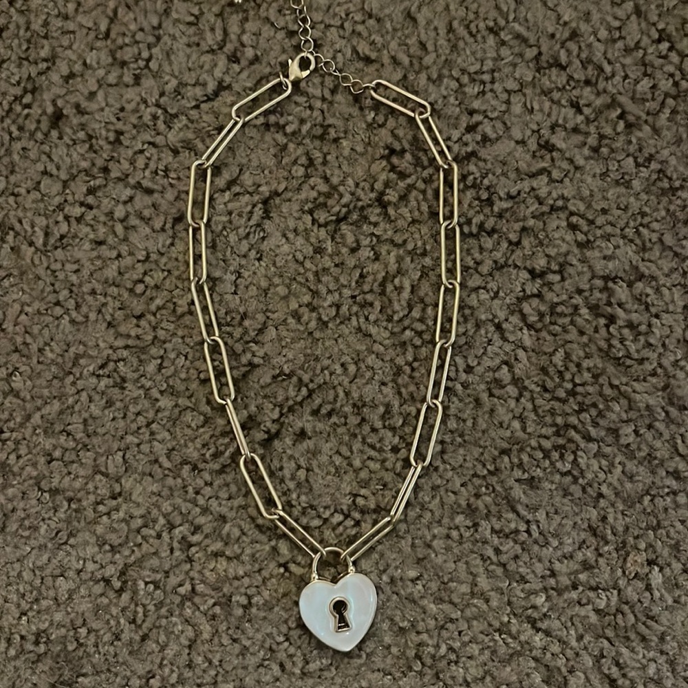Heart lock chain necklace